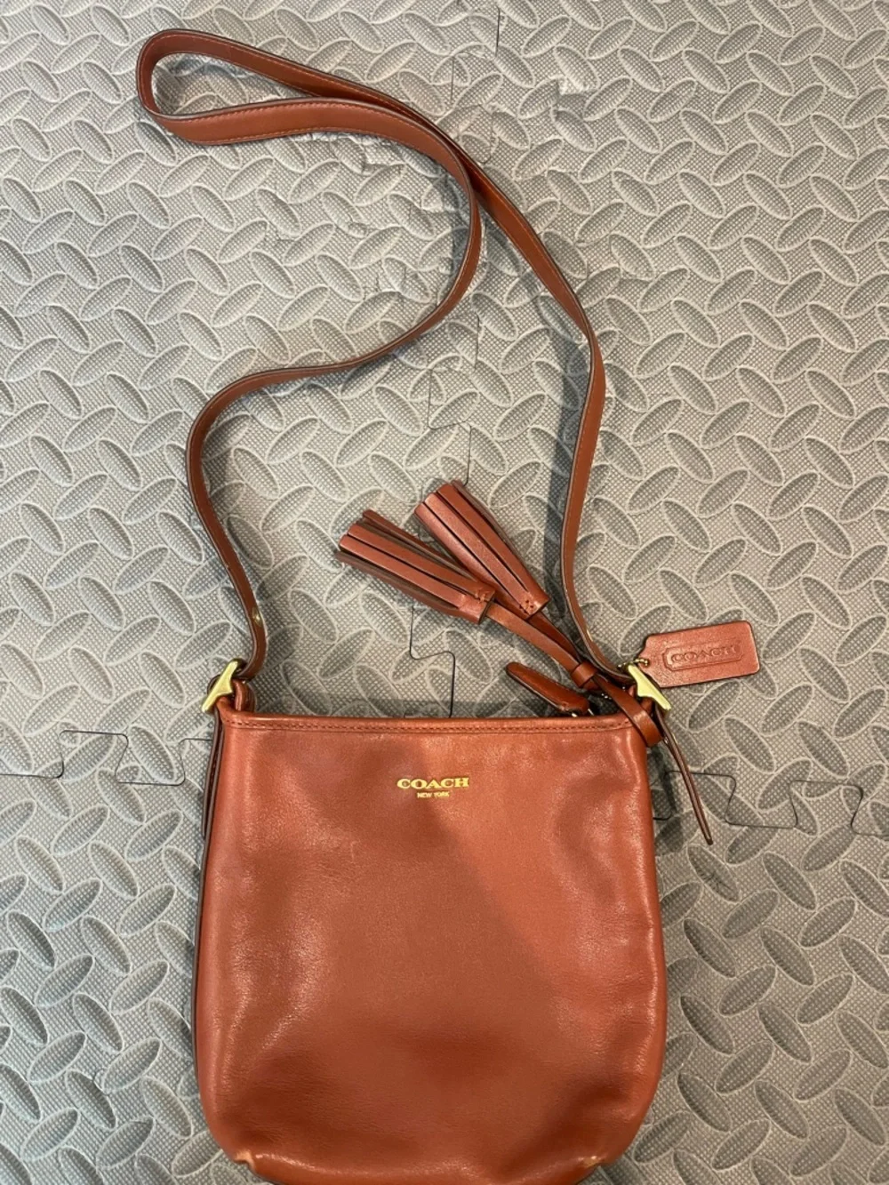Coach Leather Crossbody Bag in Rust - Picture 1 of 6